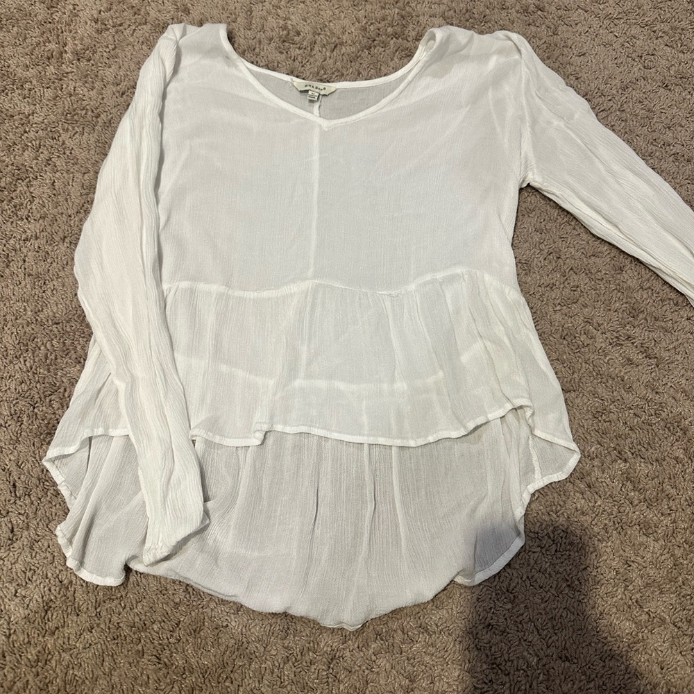 Sim and Sam White long sleeve blouse